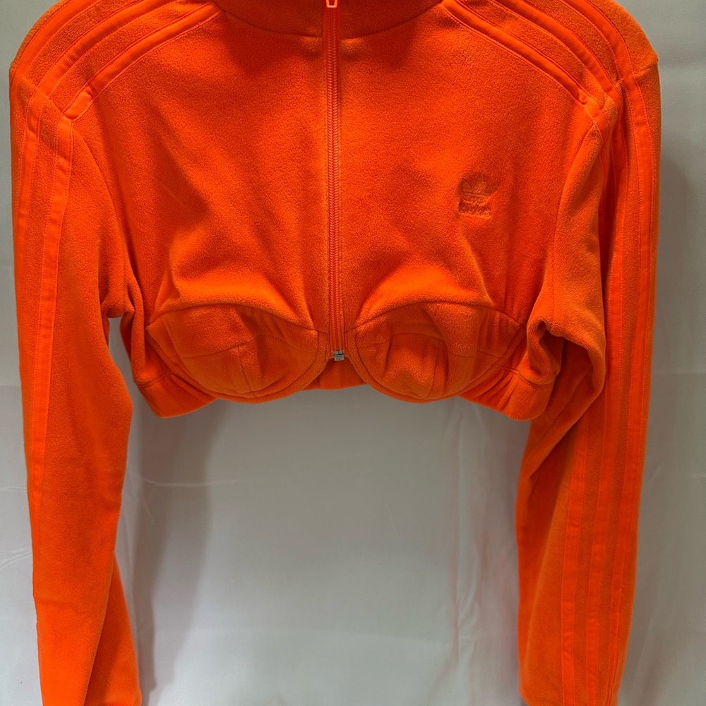 Jeremy Scott x Adidas Orange Polo Crop Sweatshirt
